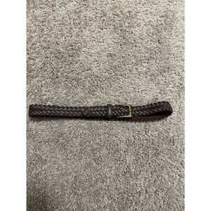 Target Brown Braided Adjustable Belt Brass Buckle 32.5in